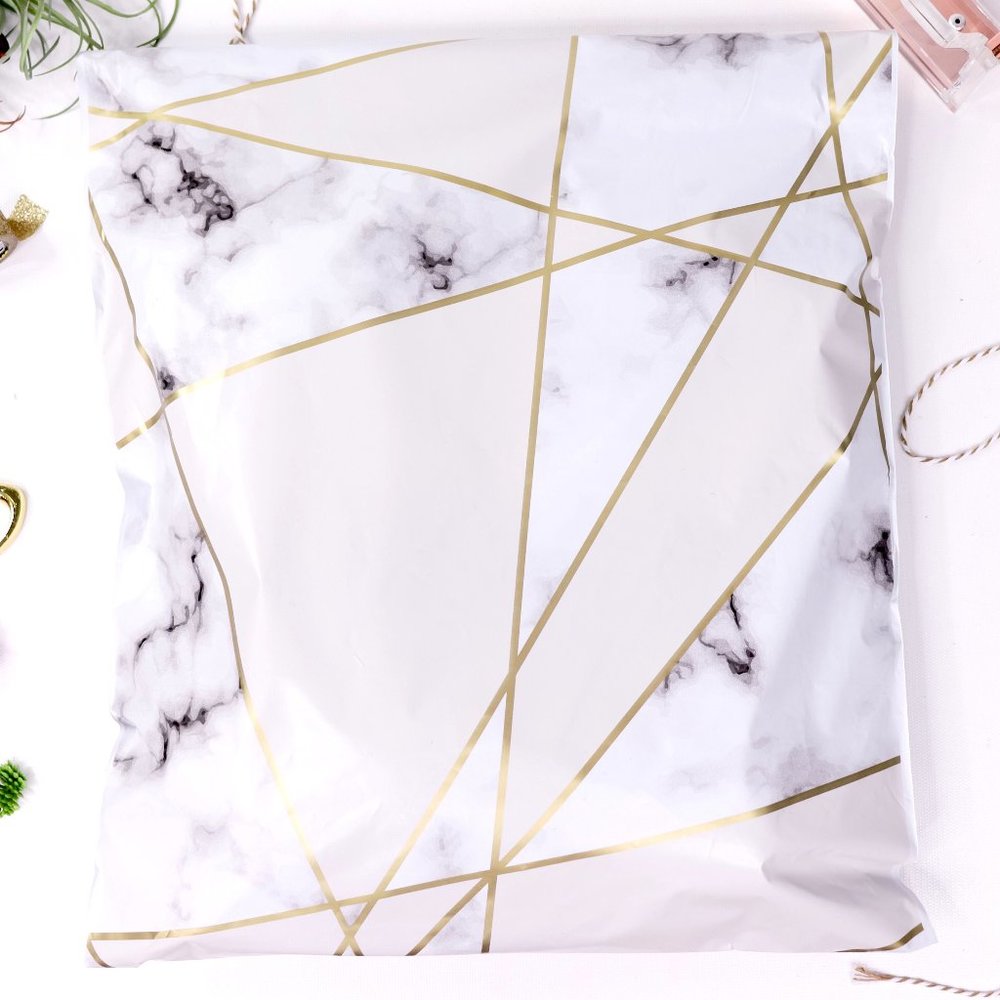 10x13 Poly Mailers - 50 count Marble Designer
